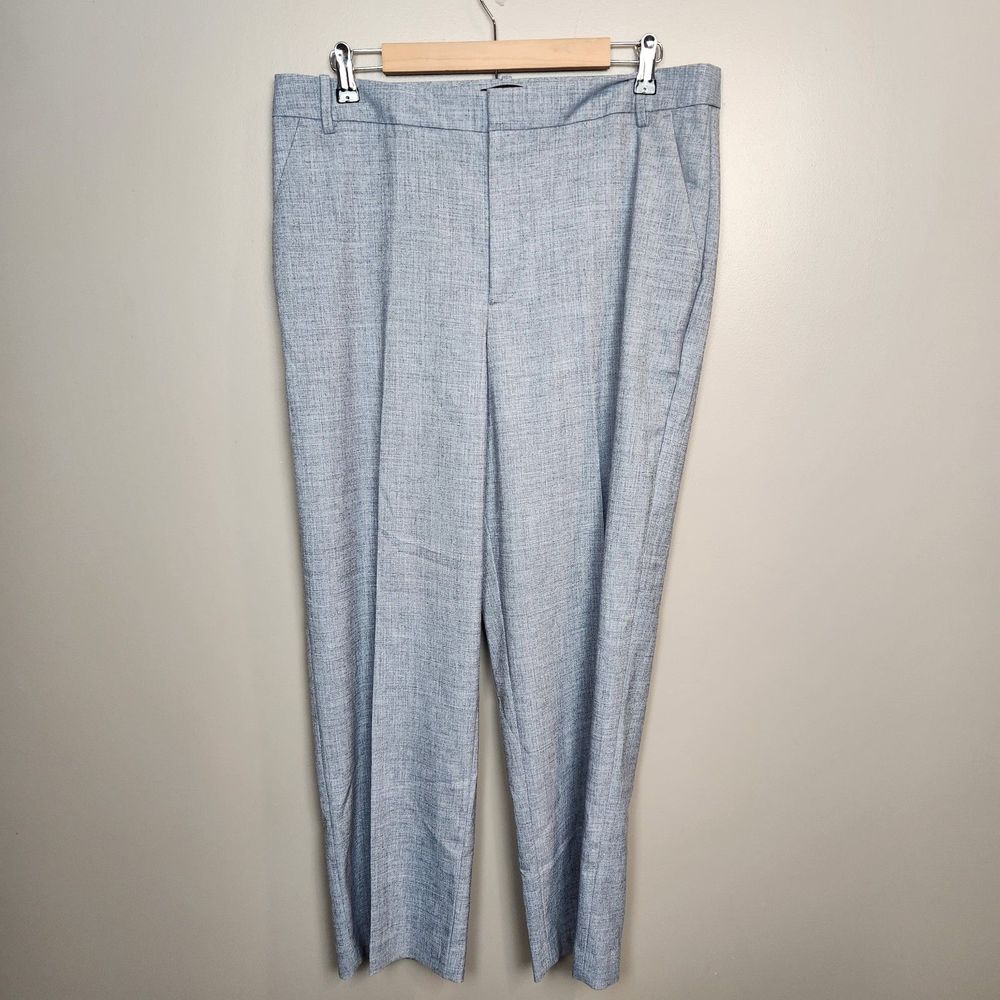 Banana Republic Factory Gray Long and Lean Chambray Suit Straight Trouser 14